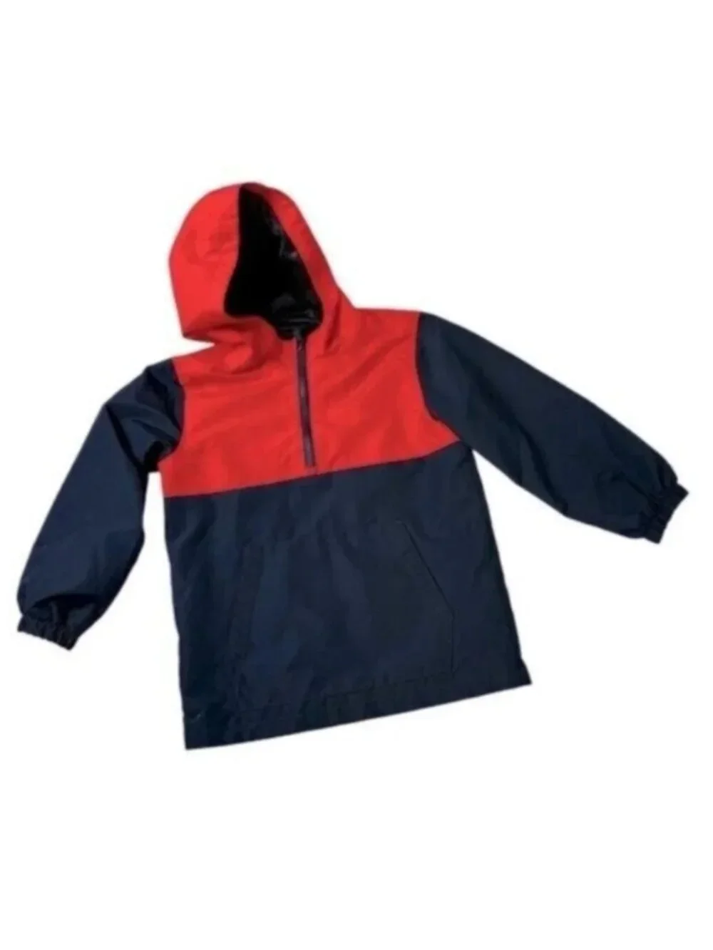 Old Navy Toddler Boys Red & Navy 3/4 Zip Up Hooded Windbreaker 5T
